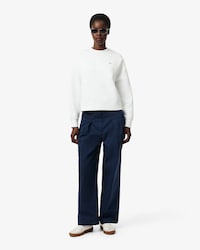 Cal&ccedil;a Feminina de Sarja com Elastano em Modelagem Oversizedd