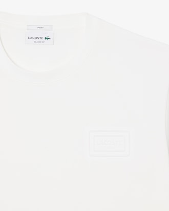 Camiseta de malha com Logotipo em Baixo-Relevo