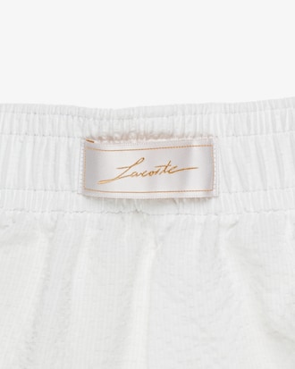 Shorts de tejido seersucker semitransparente