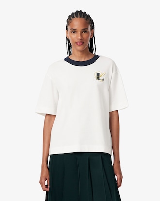 Remera de punto con bordado extragrande
