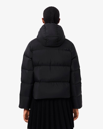 Jaqueta Puffer com Capuz com Caimento Relaxado