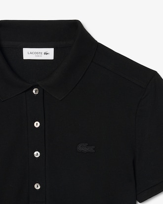 Vestido Polo Slim Fit em Mini Piqu&eacute; Stretch