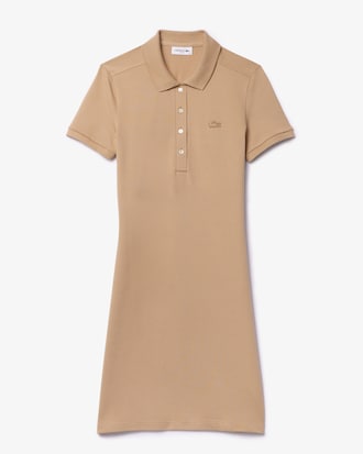 Vestido Estilo Polo De Piqu&eacute; Elastizado Slim Fit