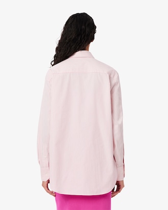 Camisa Oversize Ml Popeline Seasonal com Bolso