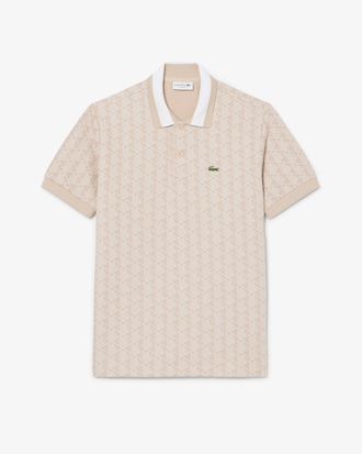 Polo Cl&aacute;ssico Fit em Jacquard Monograma