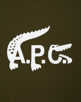 Camiseta unissex Lacoste x A.P.C em j&eacute;rsei