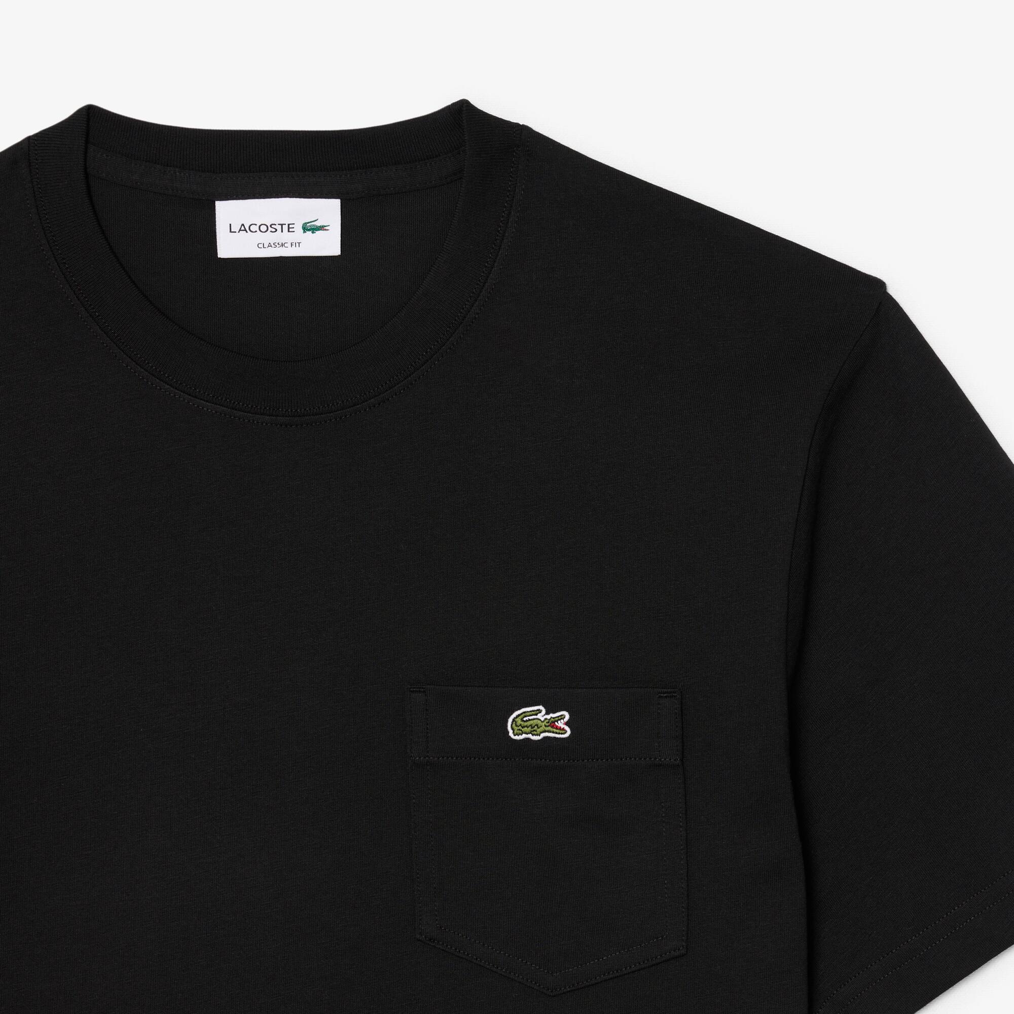 Camiseta Algodão Orgânico Lacoste com Bolso no Peito