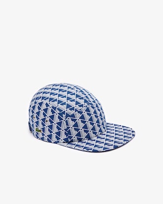 Bon&eacute; Jockey em sarja com estampa de monograma