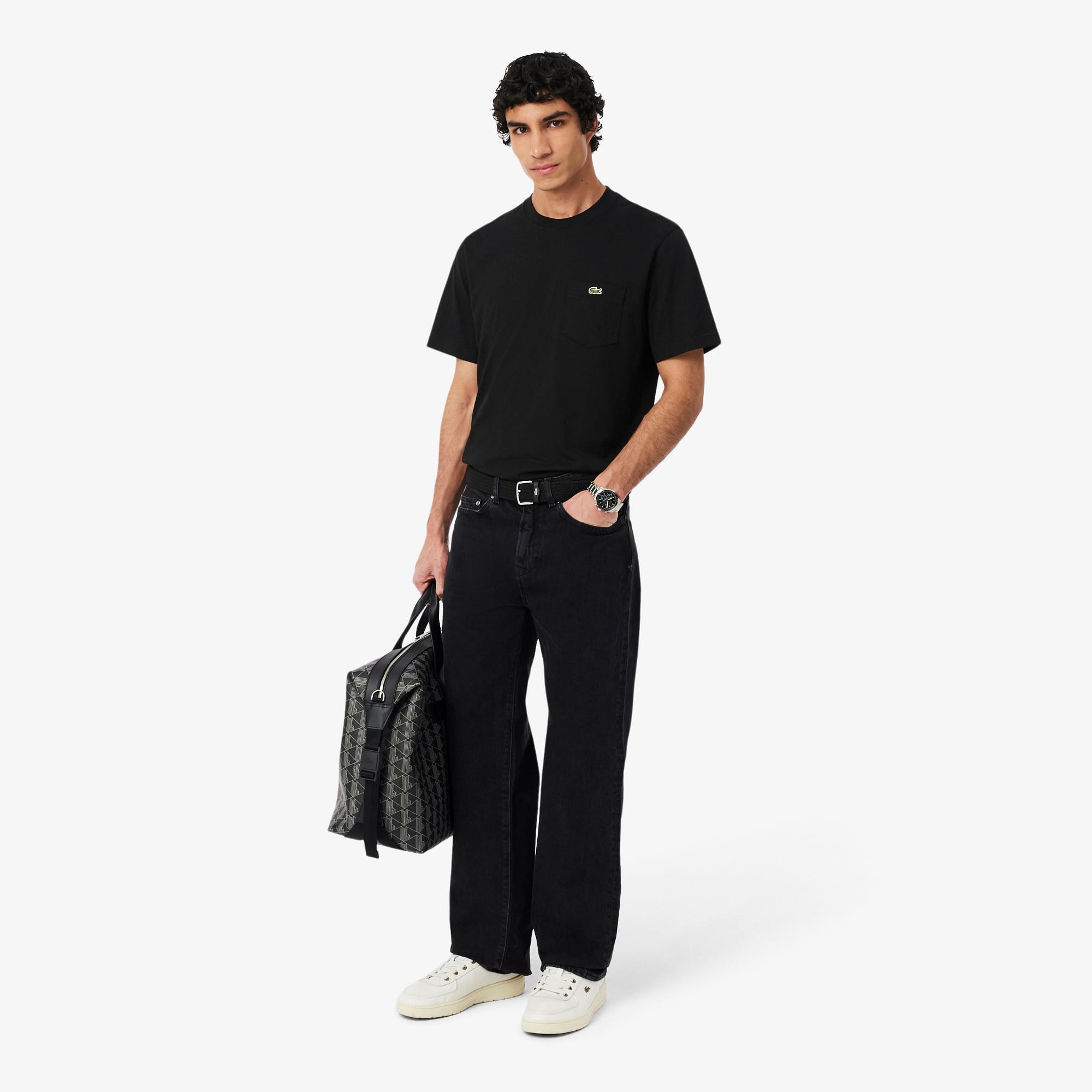Camiseta Algodão Orgânico Lacoste com Bolso no Peito