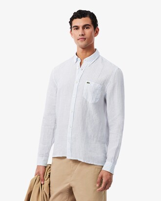 Camisa Regular Fit Listrada em Linho