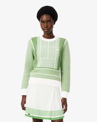 Su&eacute;ter Jacquard com Gr&aacute;fico de Quadra de T&ecirc;nis