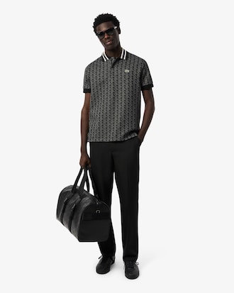 Polo Con Monograma En Jacquard Fit Clásico
