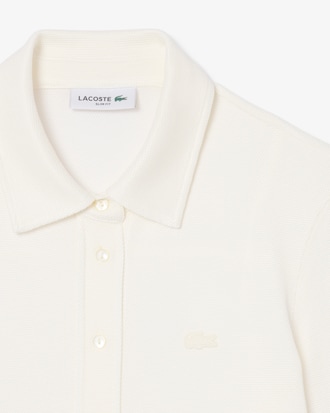 Polo de Manga Longa em Piqu&eacute; - Modelagem ajustada