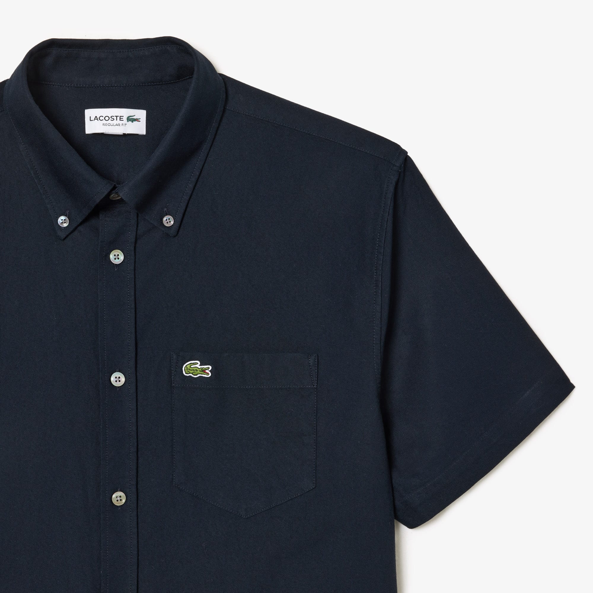 Camisa Manga Curta Lacoste em Algodão Orgânico Regular Fit