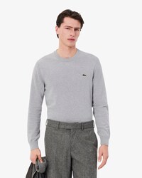 Su&eacute;ter Masculino de Malha em Modelagem Regular com Gola Redonda