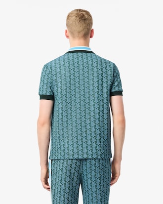 Polo Cl&aacute;ssico Fit em Jacquard Monograma