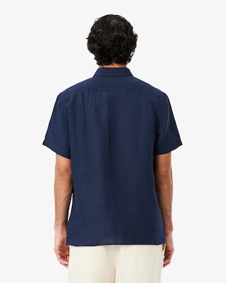 Camisa de Manga Curta em Linho