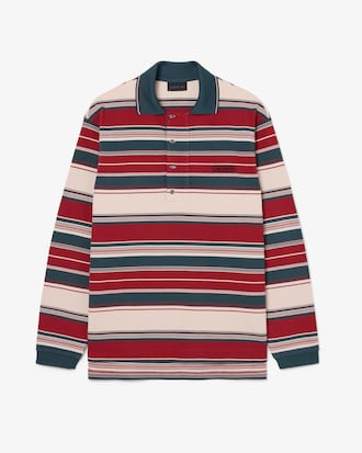 Polo de piqu&eacute; a rayas de corte holgado Runway