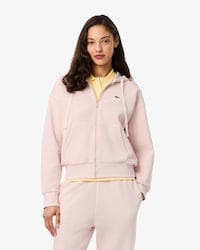 Blusa de Moletom com Capuz  Piqu&eacute; com Z&iacute;per