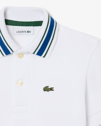 Camisa Polo Petit Piqu&eacute; com Gola Listrada
