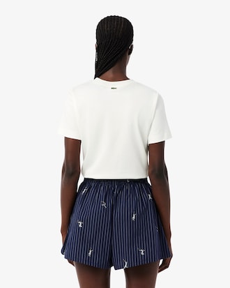 Remera con bordado de tenis