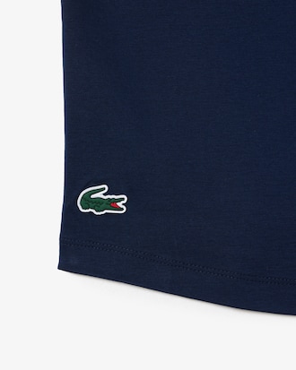 Camiseta esportiva em algodão com contraste e stretch