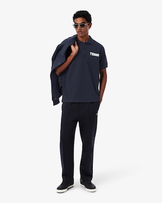 Polo de corte cl&aacute;sico de petit piqu&eacute; estampado