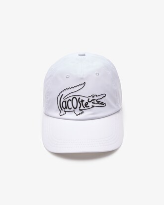 Bon&eacute; feminino em n&aacute;ilon leve com estampa de crocodilo