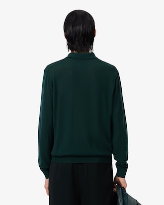 Su&eacute;ter de Gola Polo em L&atilde; Merino