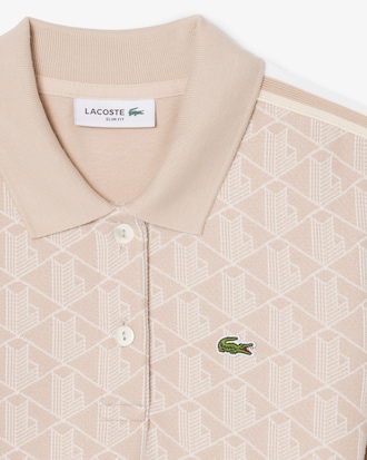 Vestido Estilo Polo Jacquard Slim Fit Con Estampa De Monograma