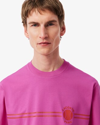 Camiseta em Malha de Algod&atilde;o Bordada e Estampada