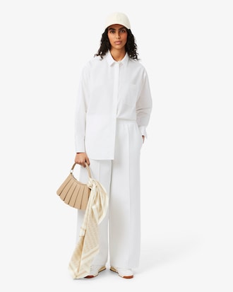 Camisa oversized de popel&iacute;n de algod&oacute;n