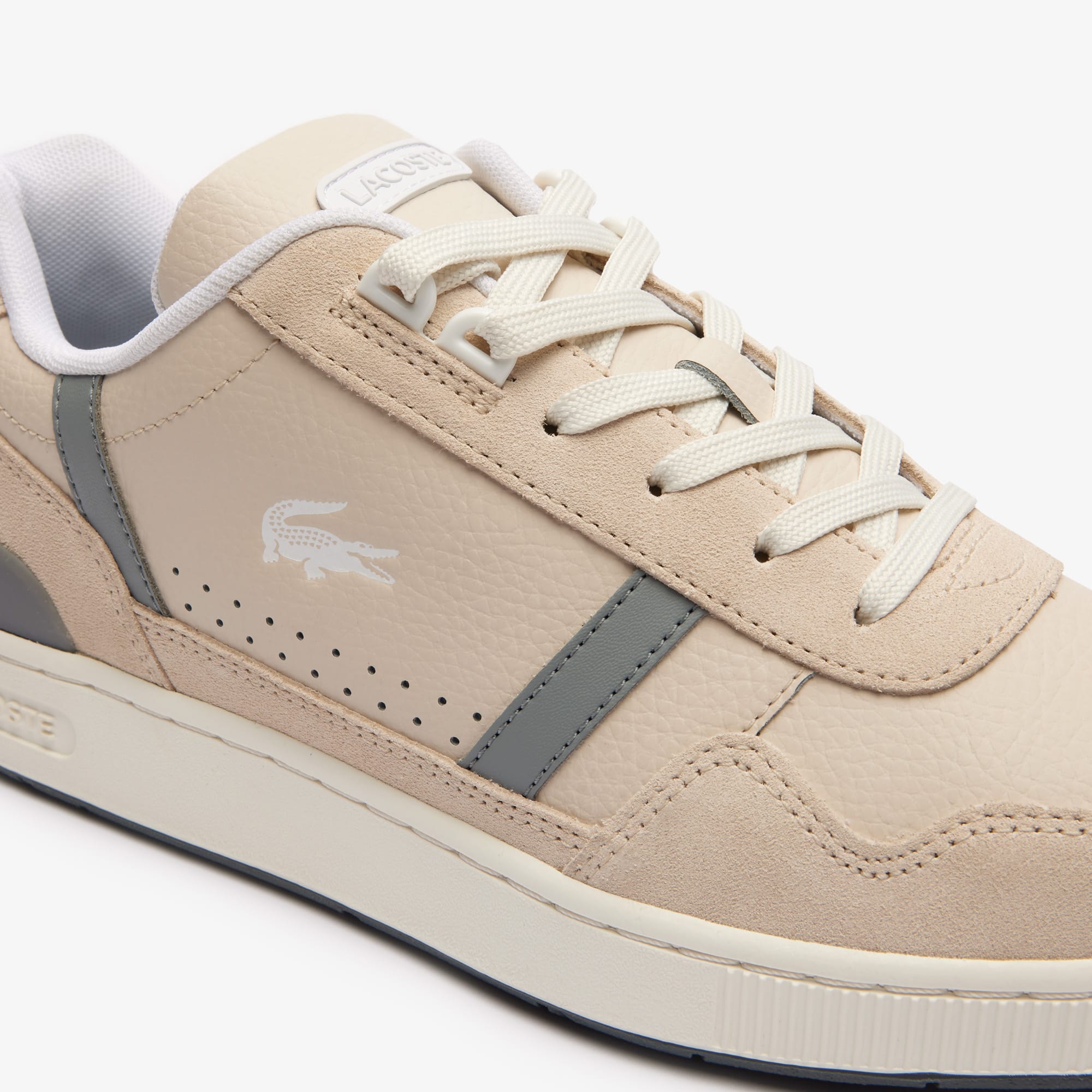LACOSTE 455A R0067 シューズ 5.5 (US) Tênis Lacoste T-Clip Masculino de Couro com Camurça