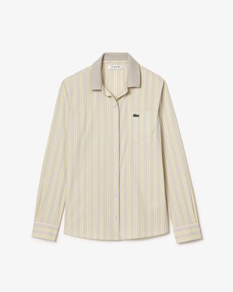 Camisa Slim Fit com Gola Canelada em Popeline