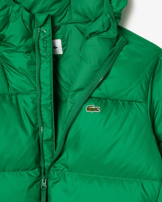 Campera Puffer Impermeable Con Capucha Corta
