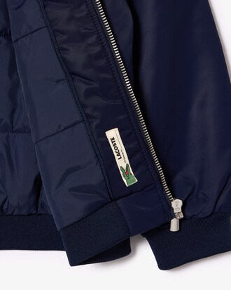 Jaqueta Infantil com Bolsos Laterais e Bordado Posterior