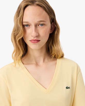 Remera de Algod&oacute;n Suave Cuello en V Fit Relax