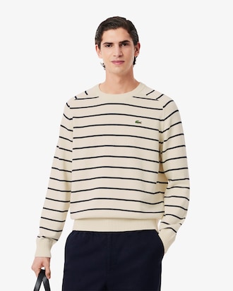 Su&eacute;ter Masculino Listrado de Algod&atilde;o em Modelagem Cl&aacute;ssica