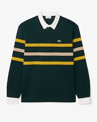 Camisa Polo Rugby Piqu&eacute; Listrada de Caimento Relaxado