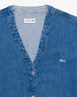 Camisa de jean estampada de corte relajado