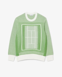 Su&eacute;ter Jacquard com Gr&aacute;fico de Quadra de T&ecirc;nis