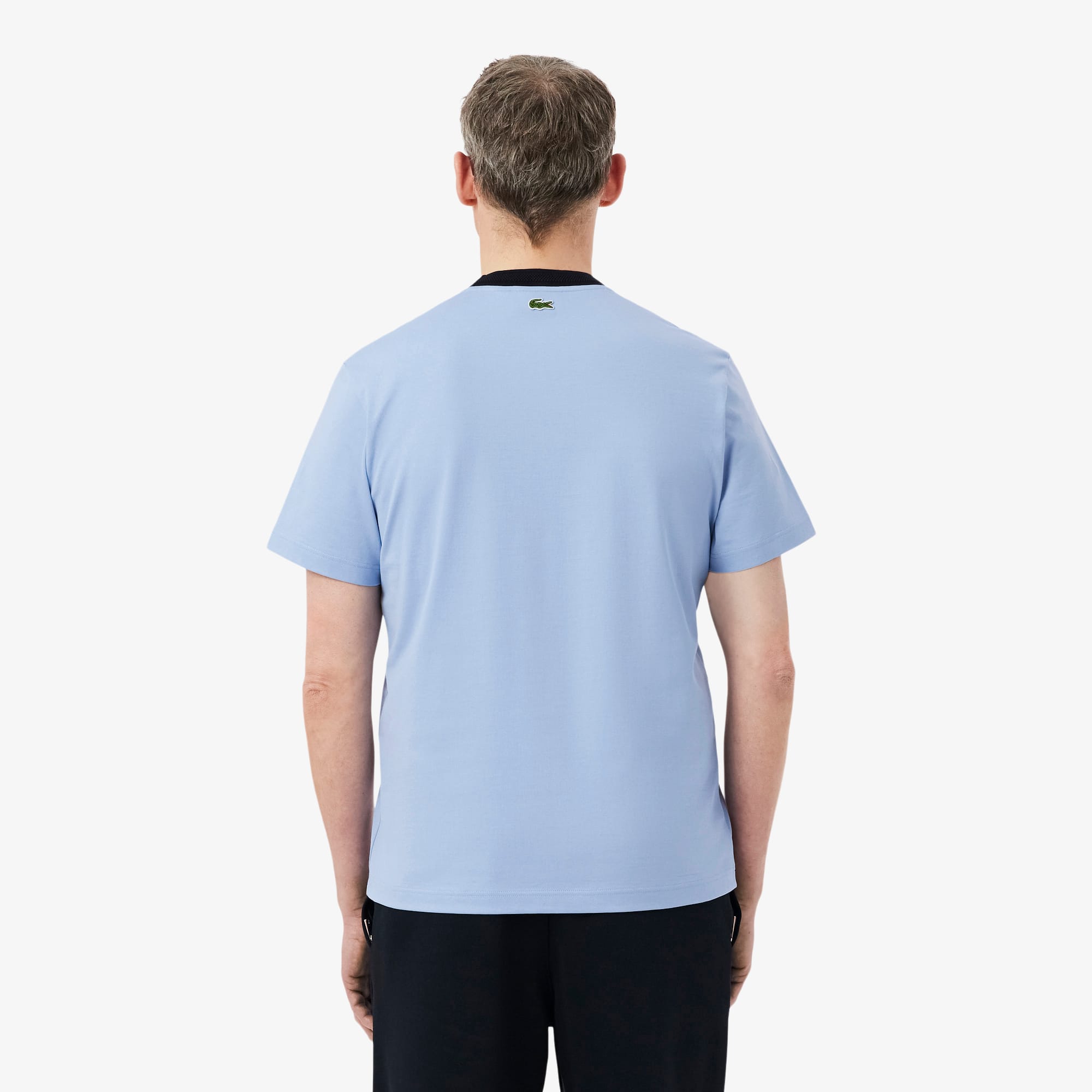 #### klroud2568です #### Camiseta Francesa com Detalhe de Distintivo - Camisetas Masculinas
