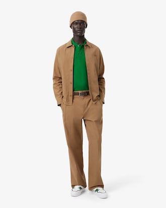 Pantalones de sarga plisada de corte oversized