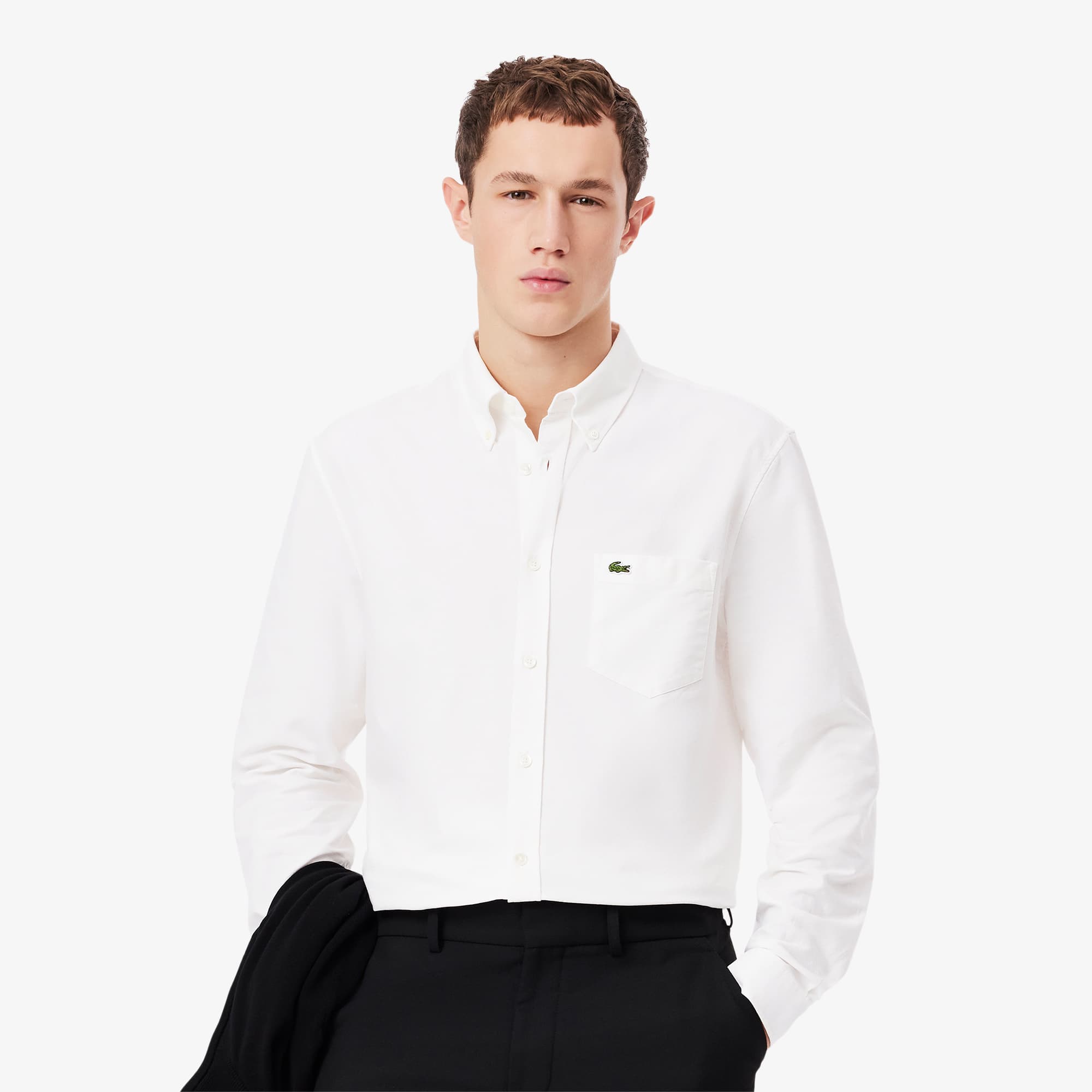 camisas blancas lacoste