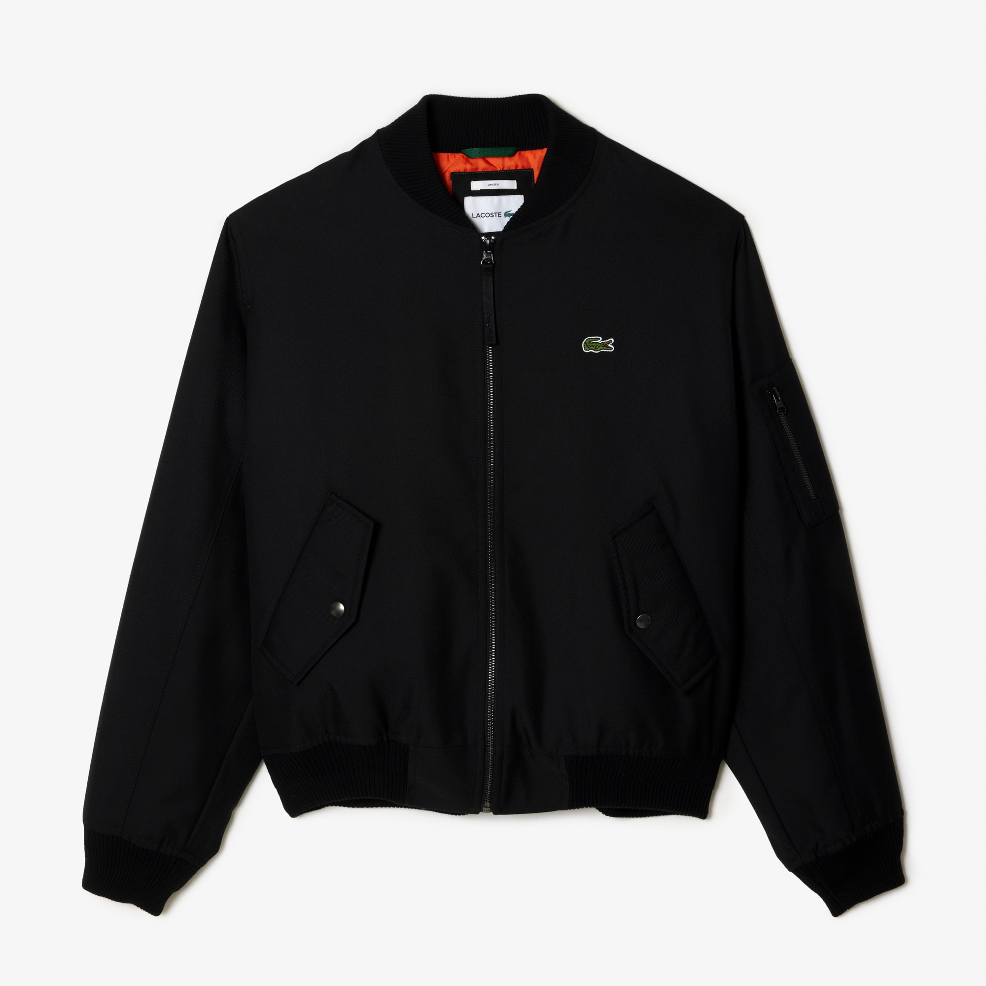 Jaqueta college unissex em lã com logo nas costas - Moda Masculina