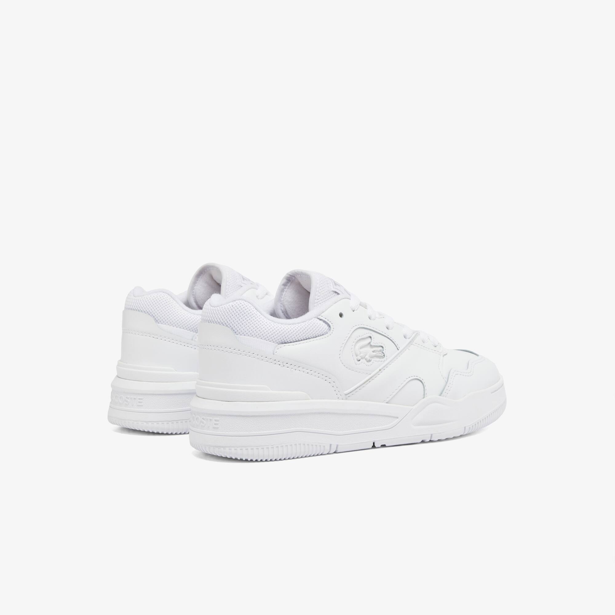 Tênis Branco de Couro Lineshot Feminino Cano Baixo Lacoste