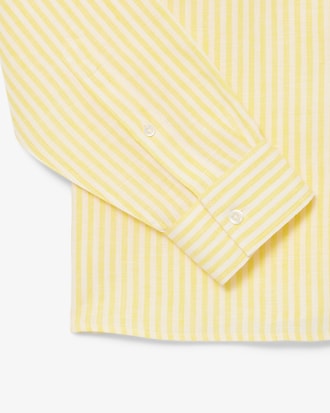 Camisa Regular Fit Listrada em Linho
