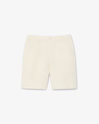 Shorts de sarga de mezcla de lino, corte regular