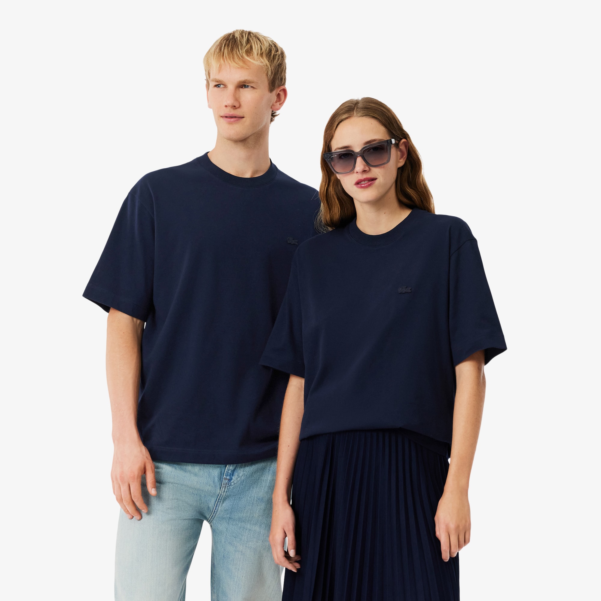 カットソー Camiseta Oversized Lacoste de Malha Pesada Unissex
