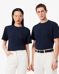 Camiseta de malha com Logotipo em Baixo-Relevo